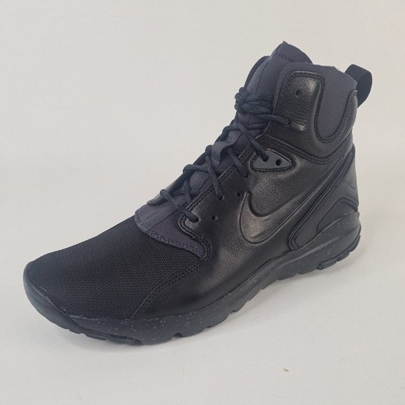 Nike Koth Ultra Mid Mens Shoes Boots Trainers Leather Black - Picture 2 of 12